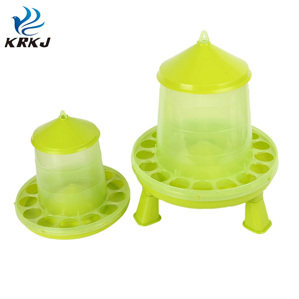 Chicken Broiler Automatic Plastic Feed Bucket Poultry Feeder with Legs