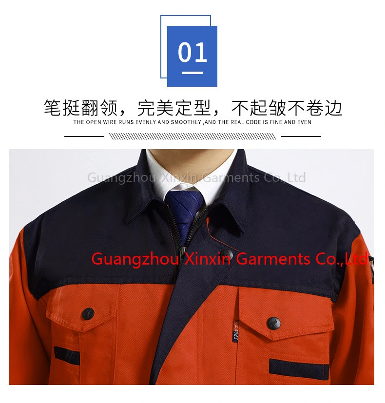 Safety Long Sleeve Uniform Mining Work Shop Mechanic Factory High-Quality Anti-Static Coverall OEM Wholesale/Supplier Autumn Breathable Workwear W2201-6