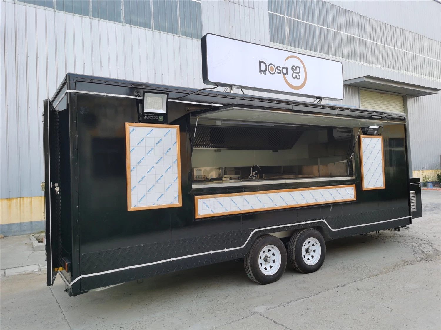 Street BBQ Mobile Food Truck Food Vending Cart remolque de alimentos
