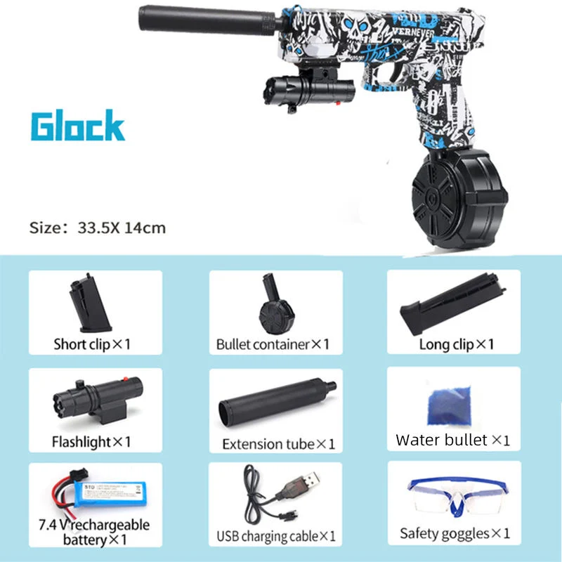 Pistola de juguete Gel Ball Blaster con balas de agua para niños Pistola de agua eléctrica 2023 Disparo de pistola de bola de salpicadura al aire libre