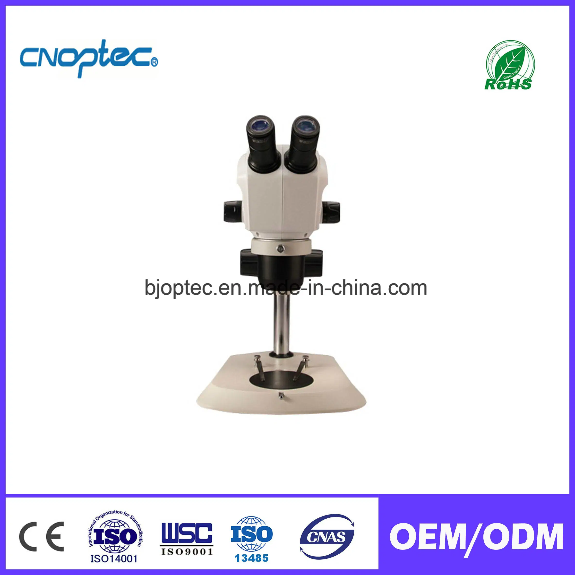 Microscópio estéreo com zoom 0.68-4.6 para a fábrica profissional