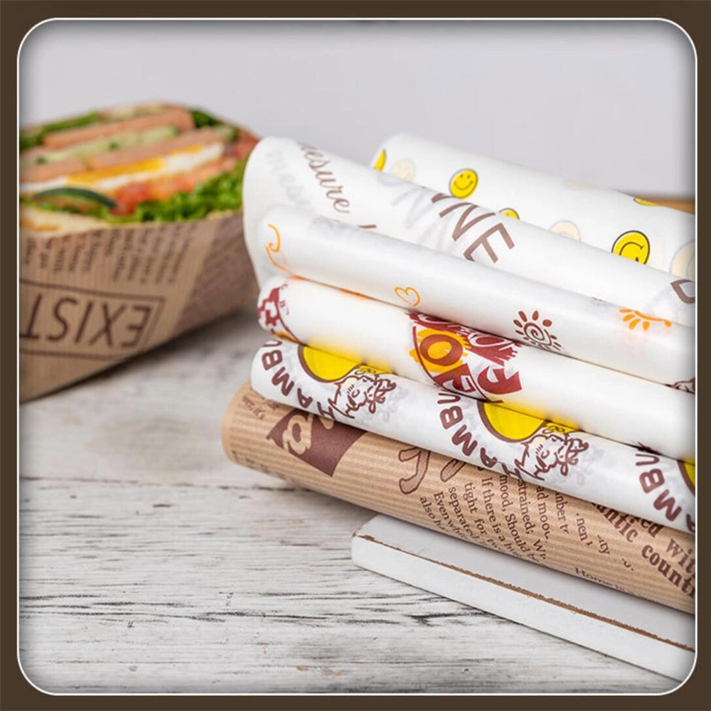 Shawarma laterais de cor de Embalagem Pergaminho Food Grade Paper
