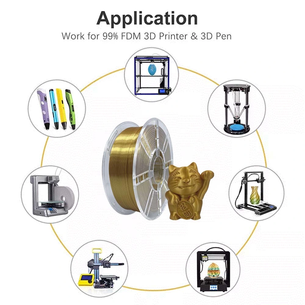 IBOSS 3D Drucker Filament liefern qualitativ hochwertige PLA Zähigkeit verbessert Seidengold