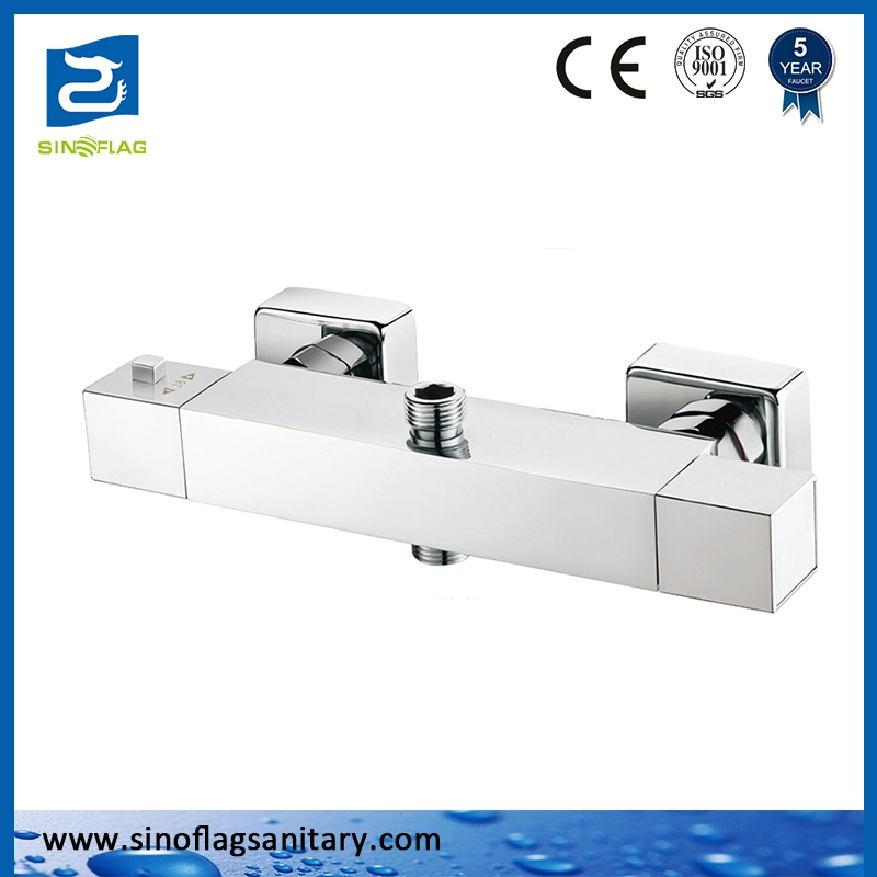 Thermostatic Square Rainfall Shower Tap Set Bathroom Hardware Mixer Set