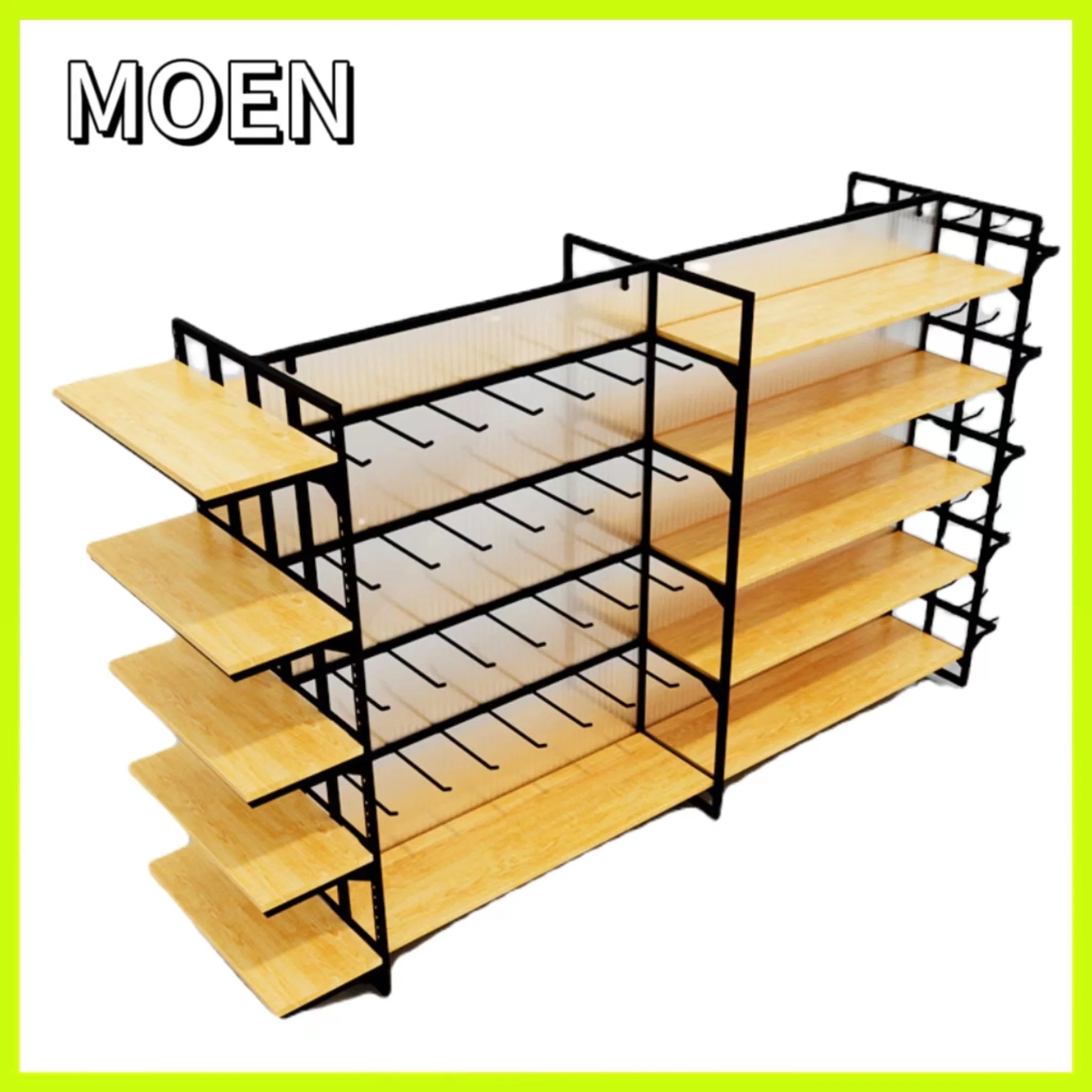 Meicheng Customized Retail Store Gift Shelf Metal and Wooden Boutique Display Shelves