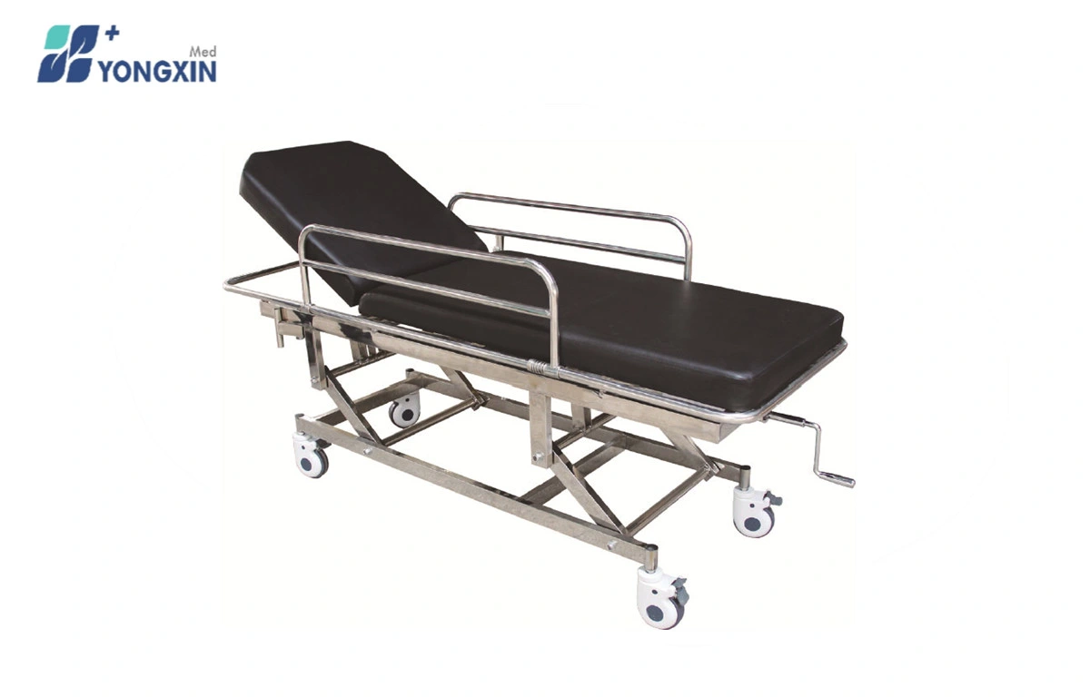 Yx-3 Hospital Equipment Stainless Steel Stretcher Patient Transfer Trolley