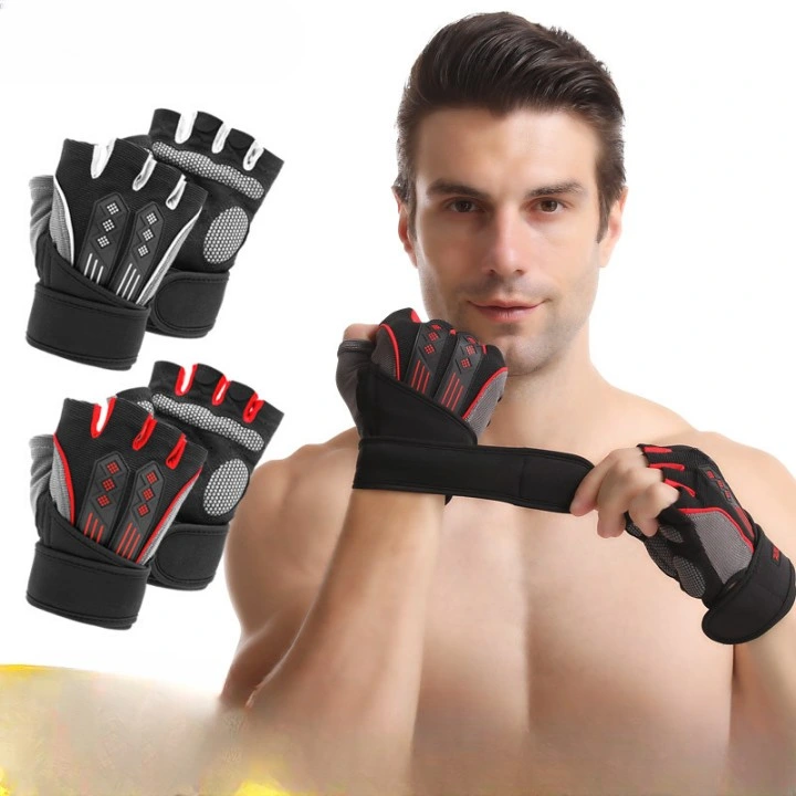 Heißer Verkauf Übung Non-Rutsch Fitness Sport Training Halbfinger Gewichtheben Handschuhe