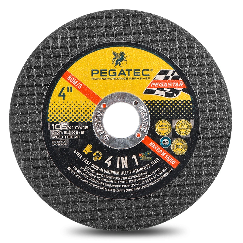 4 Inch Pegastar Brand Abrasives Cutting Disc, 107mm Cutting off Disc for Metal, Stainless Steel, Alu, PVC