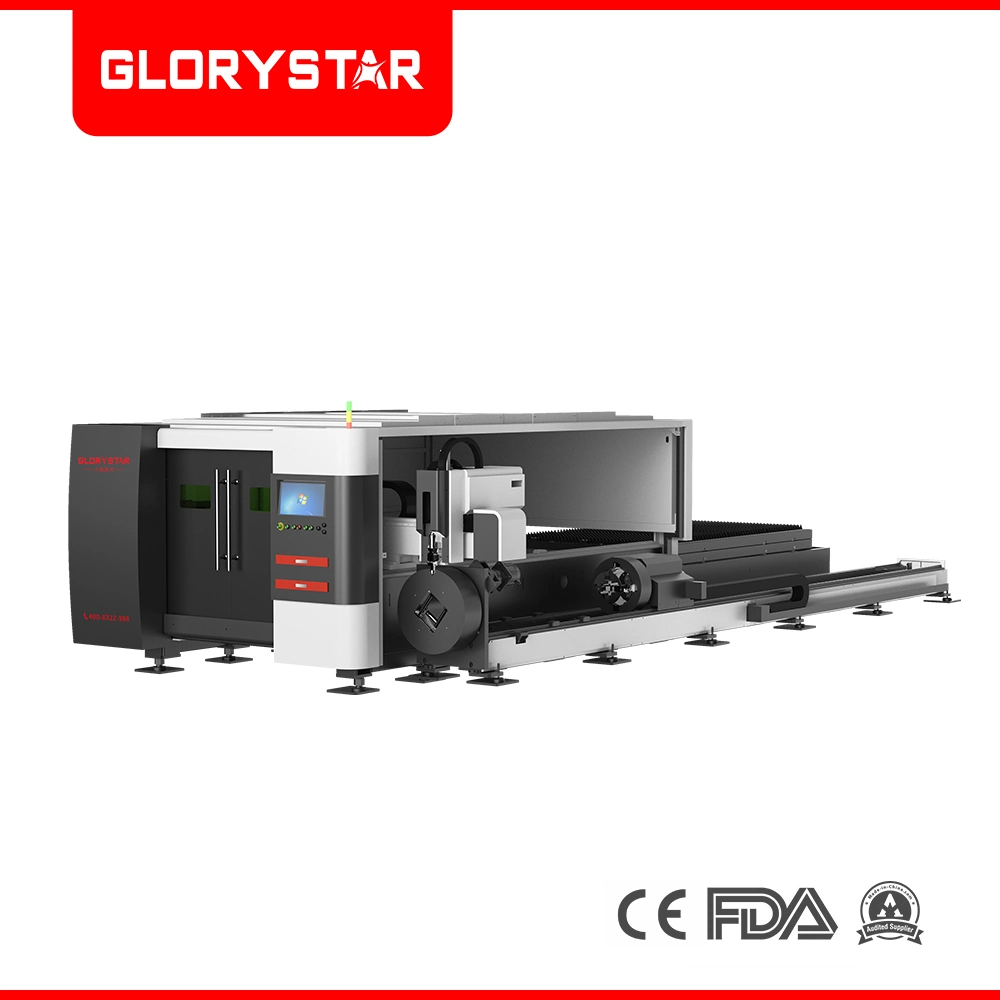 Tubo de folha de metal combinam máquina de corte a laser com Raycus/IPG Carbono Aço Inoxidável