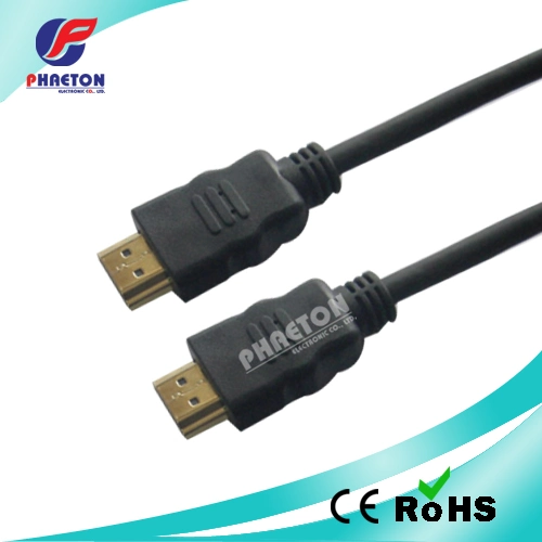 Black HDMI Cable with Ethernet 1.4V Golded Plated 1.5m