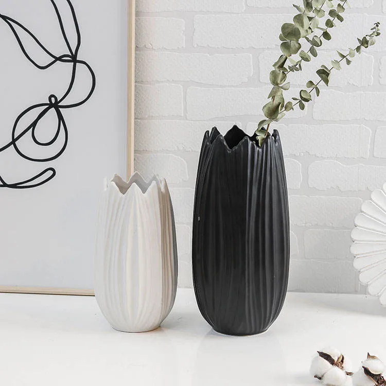 Keramik Blumenvase Keramik Weiß Dekoratives Werbegeschenk