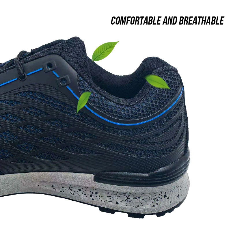 Fashion PU Fly Woven Rubber Outsole and Middle Sole EVA Safety Shoes with Steel Tip and Steel Sole