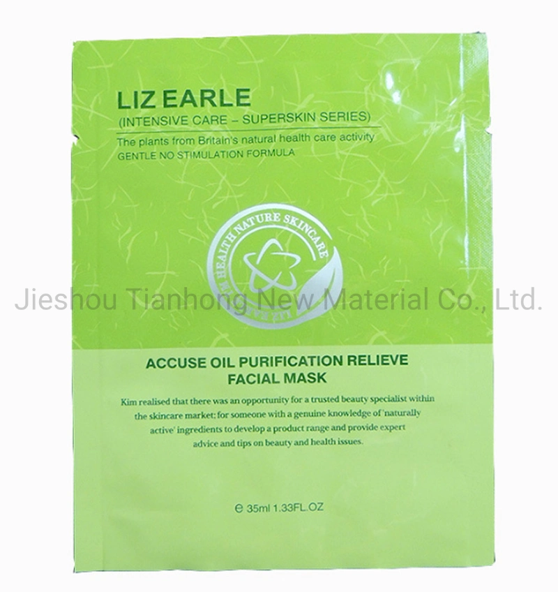 Folha de alumínio revestida a impressão de máscara facial sacos de plástico cosméticos películas de embalagem