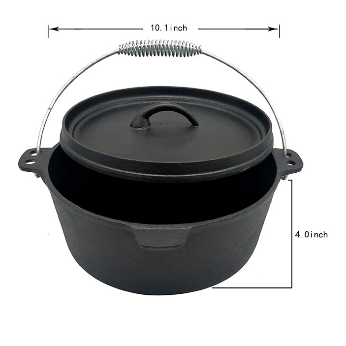 12qt Preseasoned Cast Iron Dutch Oven Original Factory