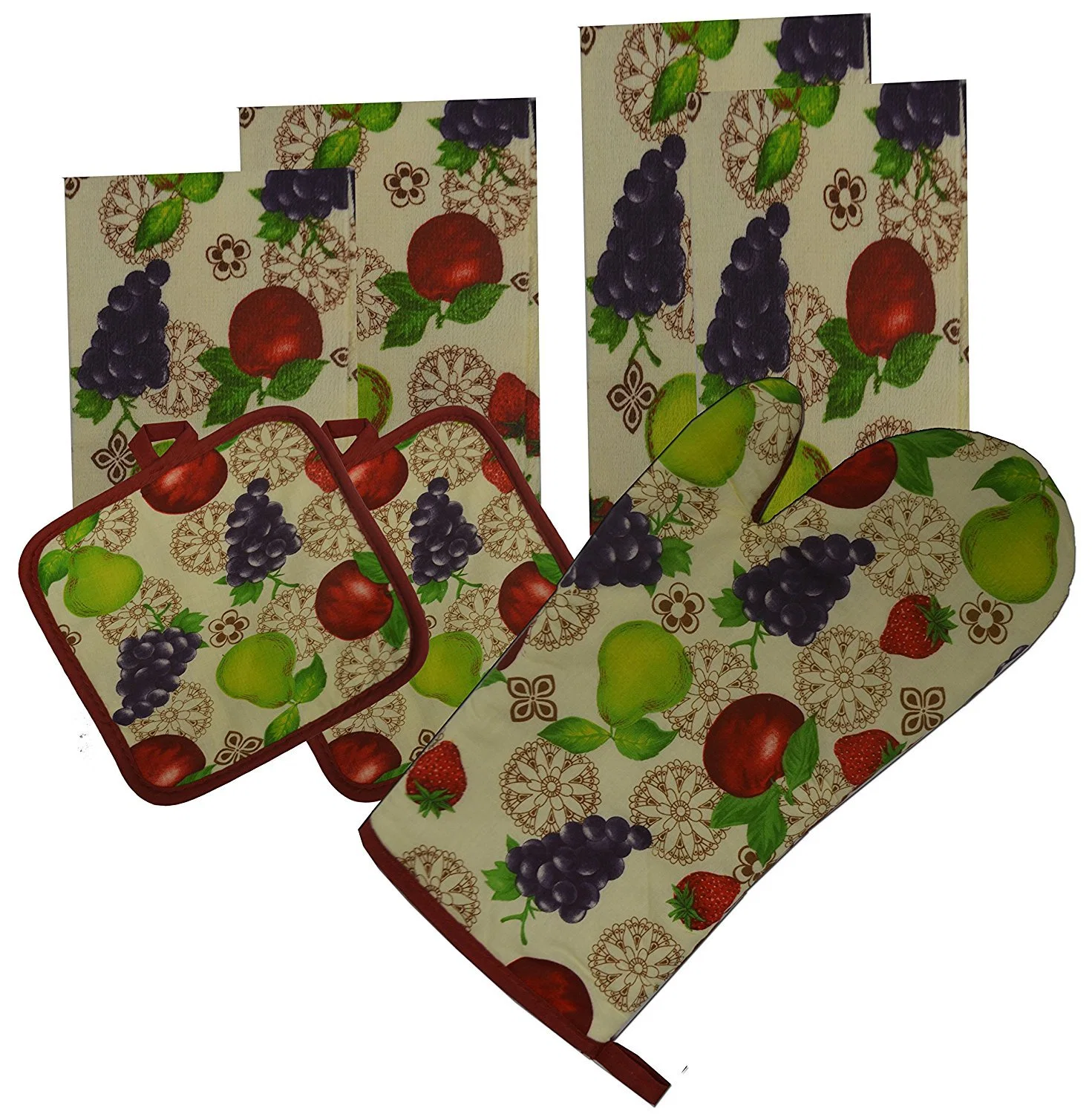 Promotional Apron Potholder Oven Mittens Set