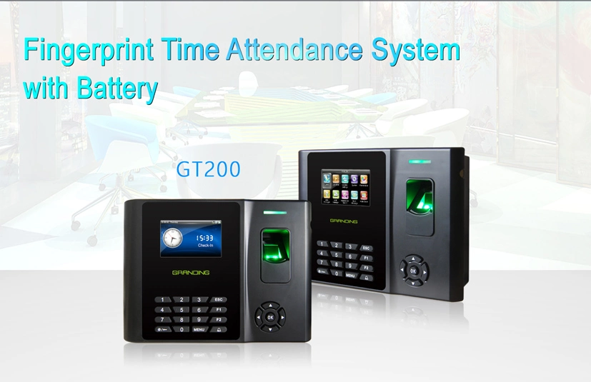 Fingerprint Time Attendance System with Built-in Backup Li-Battery (GT200/ID)