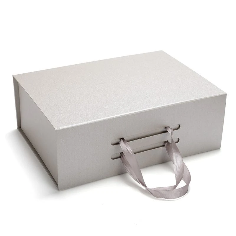 Portable Cardboard Carton Paper Board Gift Box with Cotton Handle for Perfume/Fashion Bags/Glove