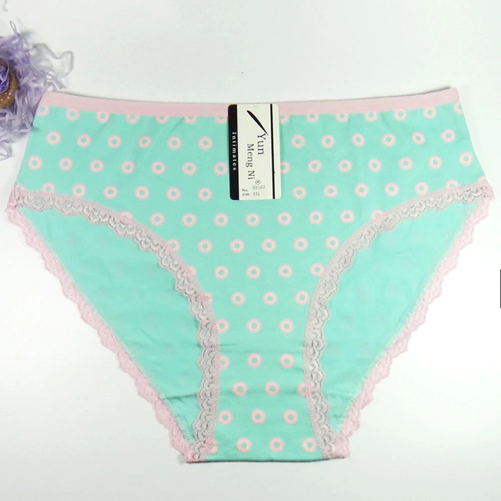 Cotton Panties Plus Size Solid Color Briefs High Waist Seamless Underpants