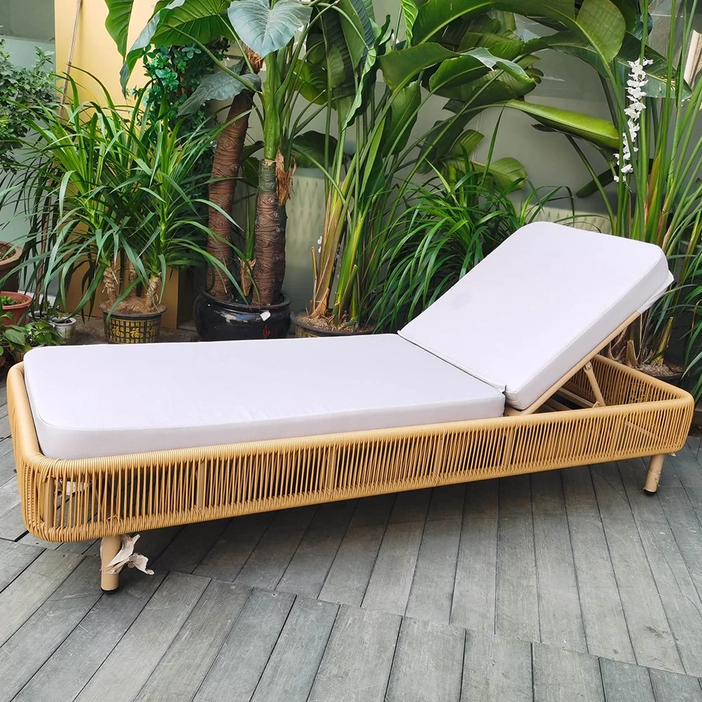 Foshan al aire libre muebles silla reclinable Chaise Resort Hotel de ocio de madera de teca Tumbonas Tumbonas Piscina Playa Madera tumbona