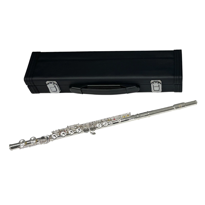 Glory Closed Hole C Flute with Case Joint Grease and Gloves Silver