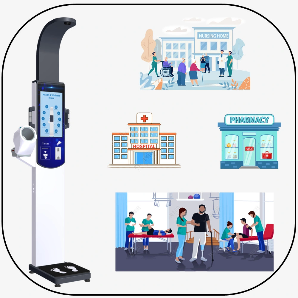 Body Height Weight and Body Fat with Blood Pressure Measurement Scale