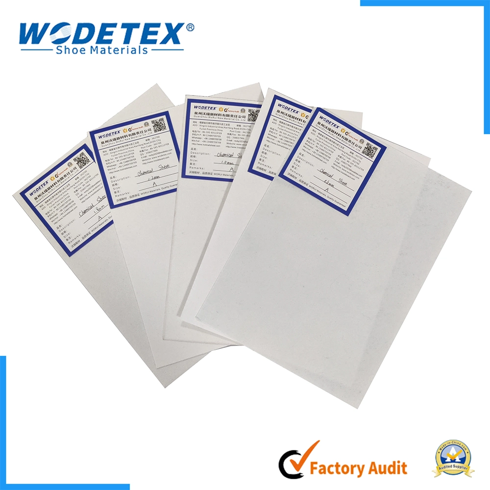 Factory Direct Sell Non-Woven Chemical Sheet with Glue for Toe Puff Lining