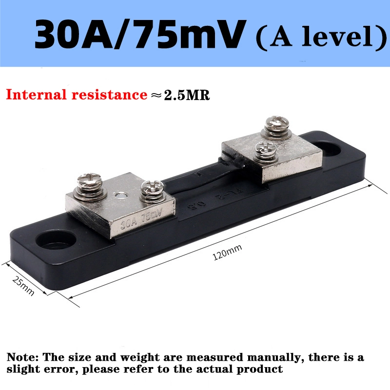 FL-2 10A / 75mv Milliohm DIN Type Current DC Shunt Resistor for Ammeter Voltmeter