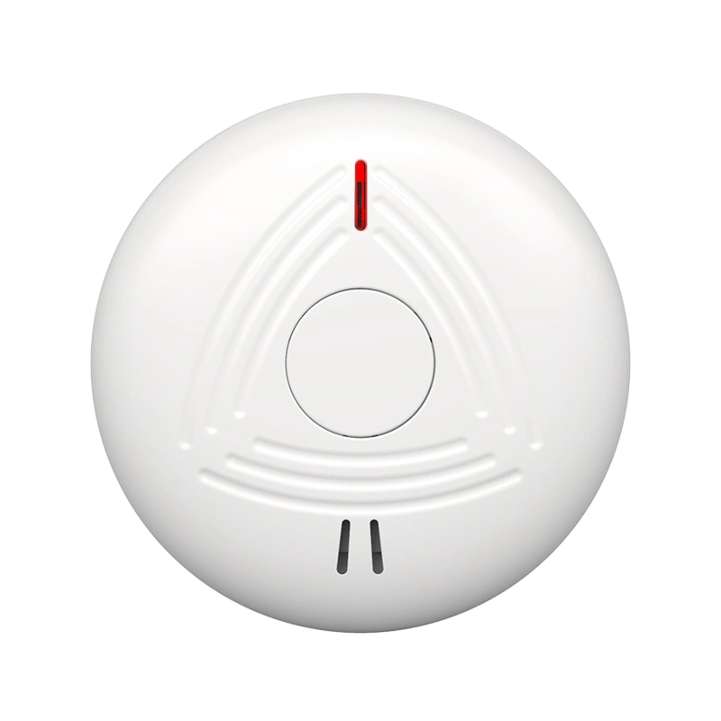Alarme de fumaça 10 anos Sensor fotoelétrico de incêndio Detector de fumaça por alarme de incêndio Com indicador LED e botão de silêncio