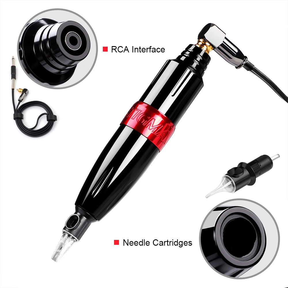 La stigmatisation Kit stylet sans fil machine de tatouage Tattoo Machine rotative de la batterie Kit de plumes