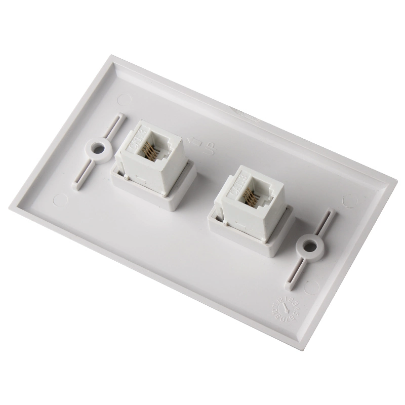 RJ11 Cat3 conectores jack Keystone e insertos modulares Keystone de 2 puertos Placa de pared