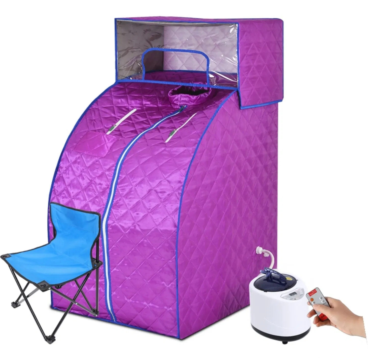 Portable Steam Sauna with Hood Brown Color