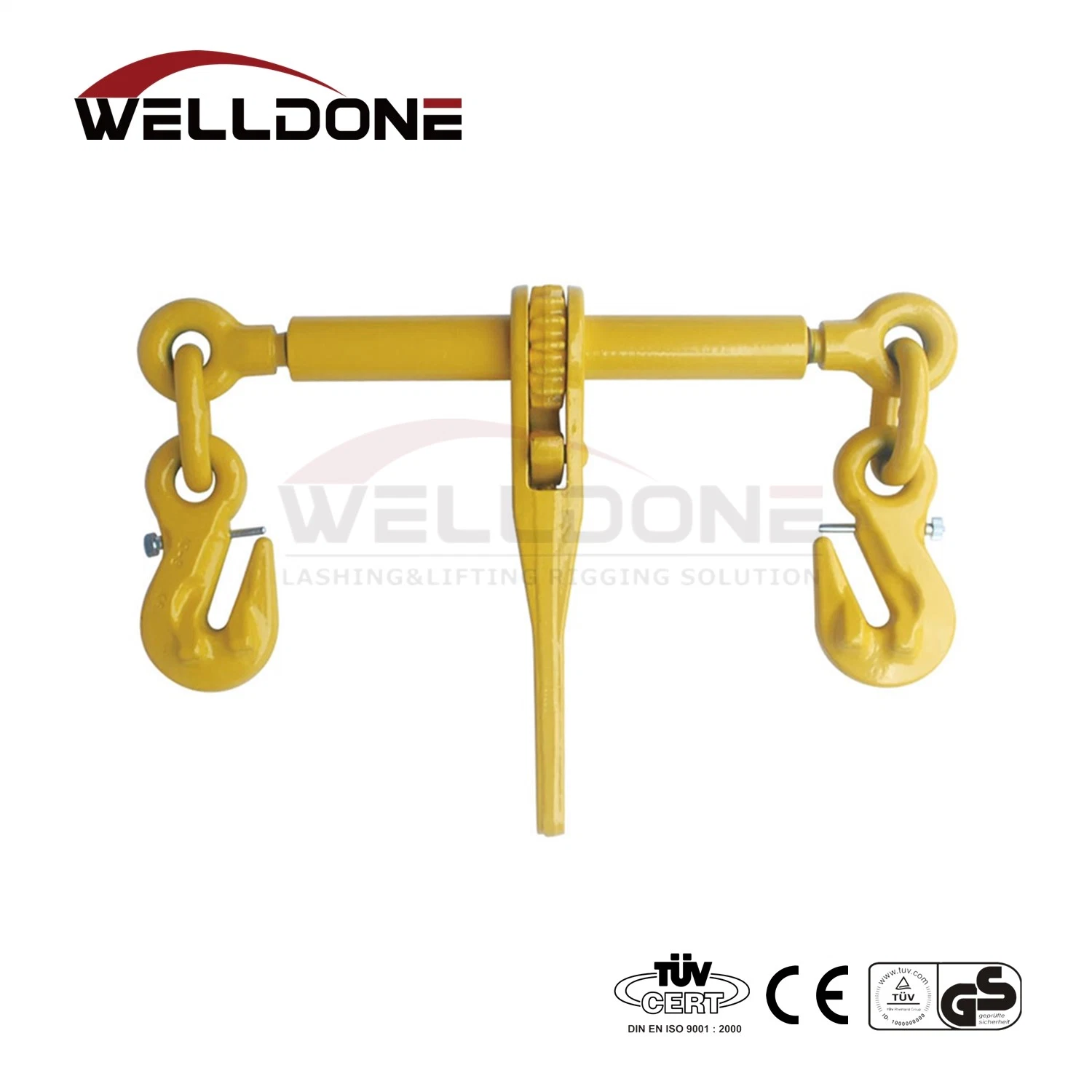 Australian Standard Ratchet Type Chain Load Binder in Red Yellow