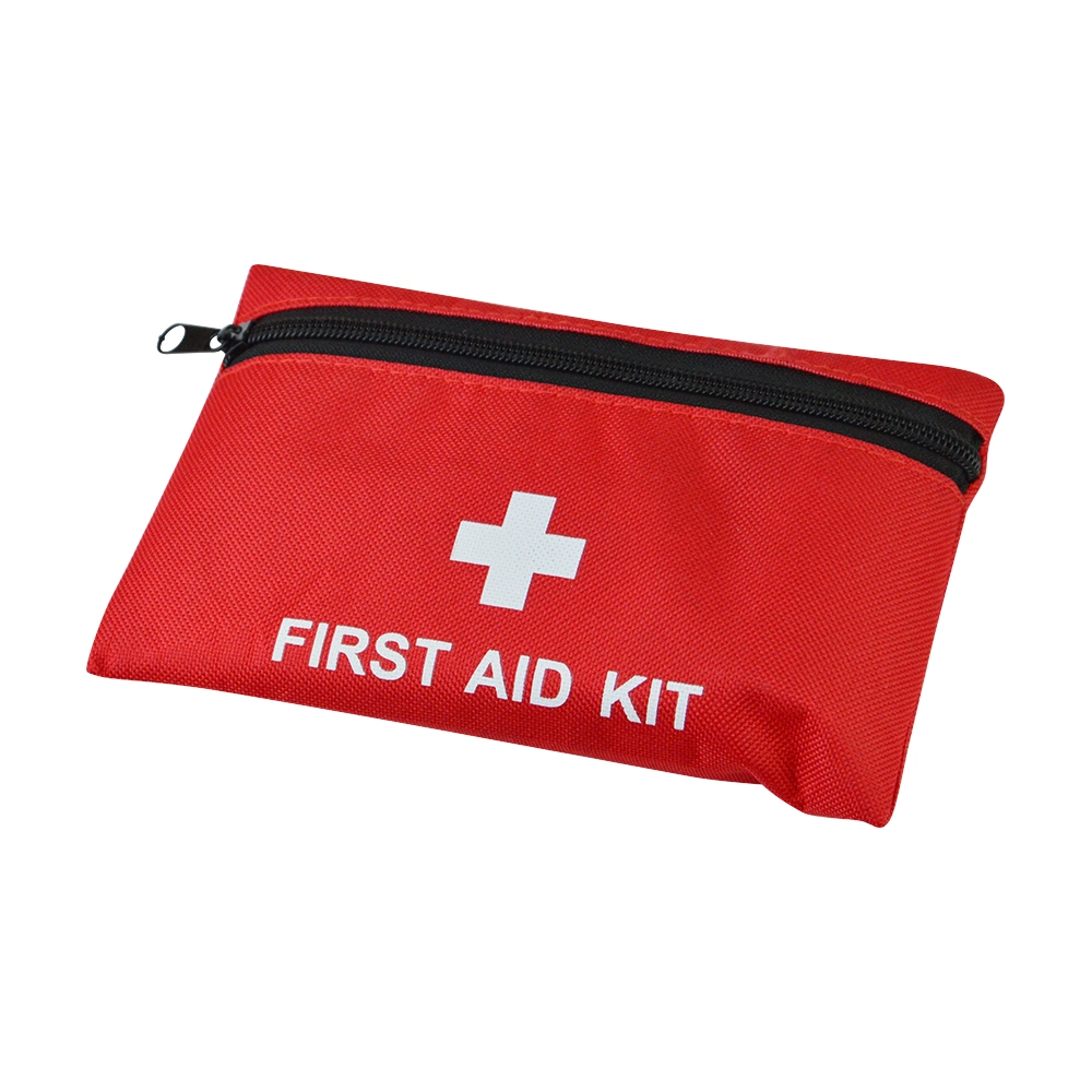 Medizinische Ausrüstung Mini Erste-Hilfe-Kit Rot Reisen Nylon Notfall Tasche mit Reißverschluss