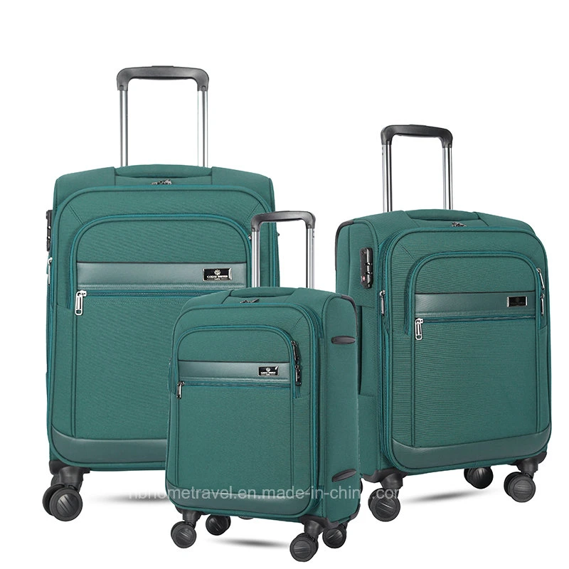 Customize Original Factory EVA Polyester Double Wheel Travel Trolley Suitcase