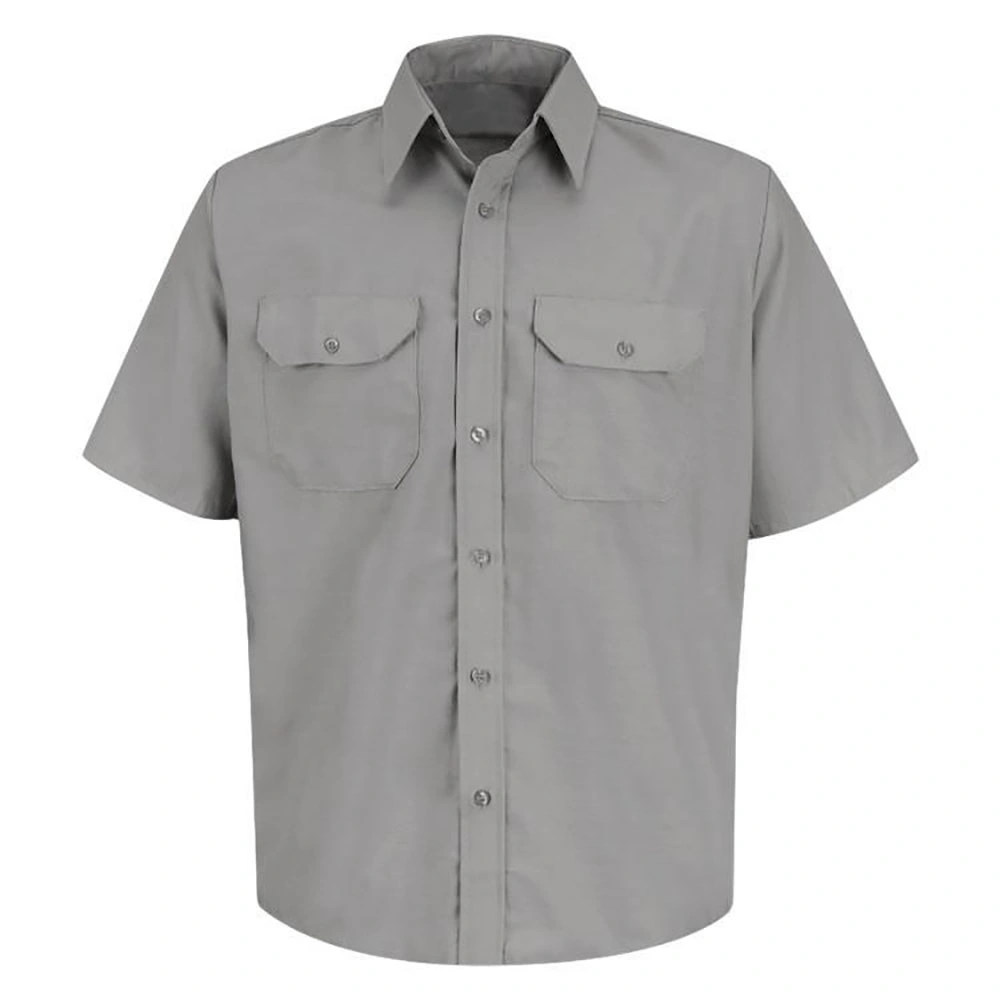 Men's Short Sleeve Polyester Twill Work Shirts Dress Wear