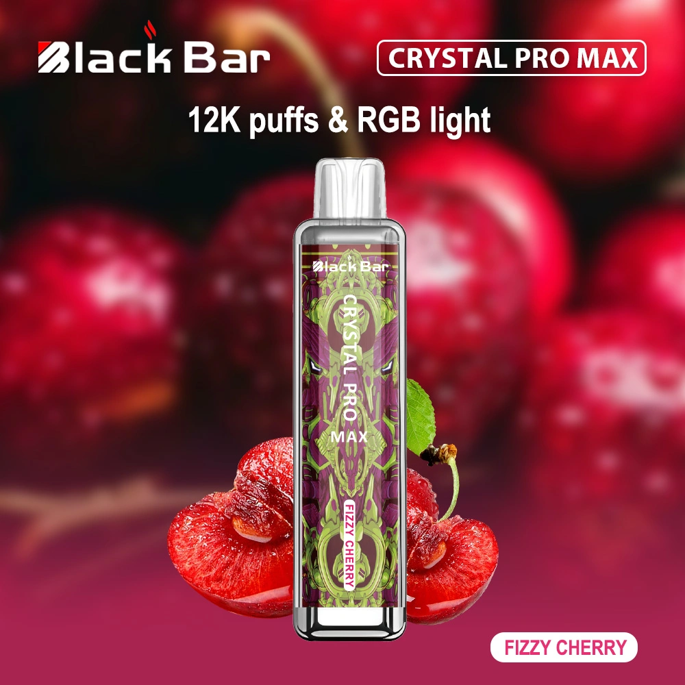 Black Bar RGB Light Electronic Cigarette Crystal desechable VAPE in Stock 4000puffs 10000puffs 12000 Puffs Crystal PRO Wholesale/Supplier I VAPE