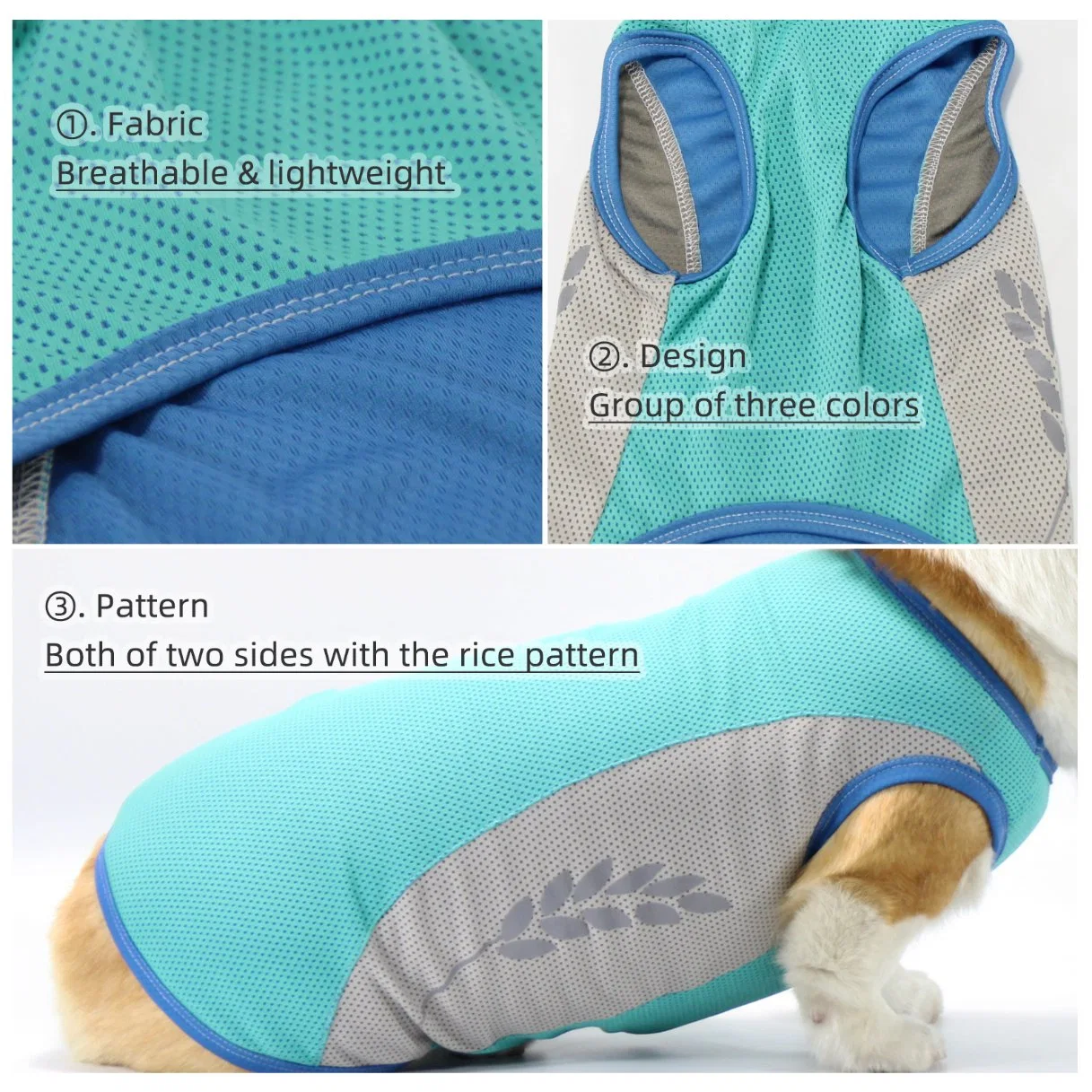 Pet Vest Comfortable Dog Shirt Summer Cooling Vest Breathable Dog Clothing