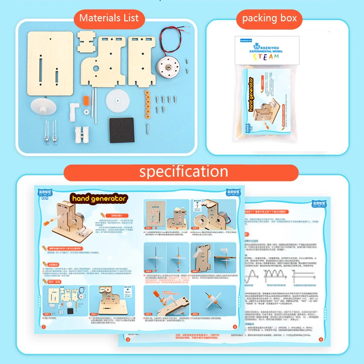 Shopfiy Hot New Toys 2021 Kids Hand Dynamo Science Experiment Kits Stem DIY