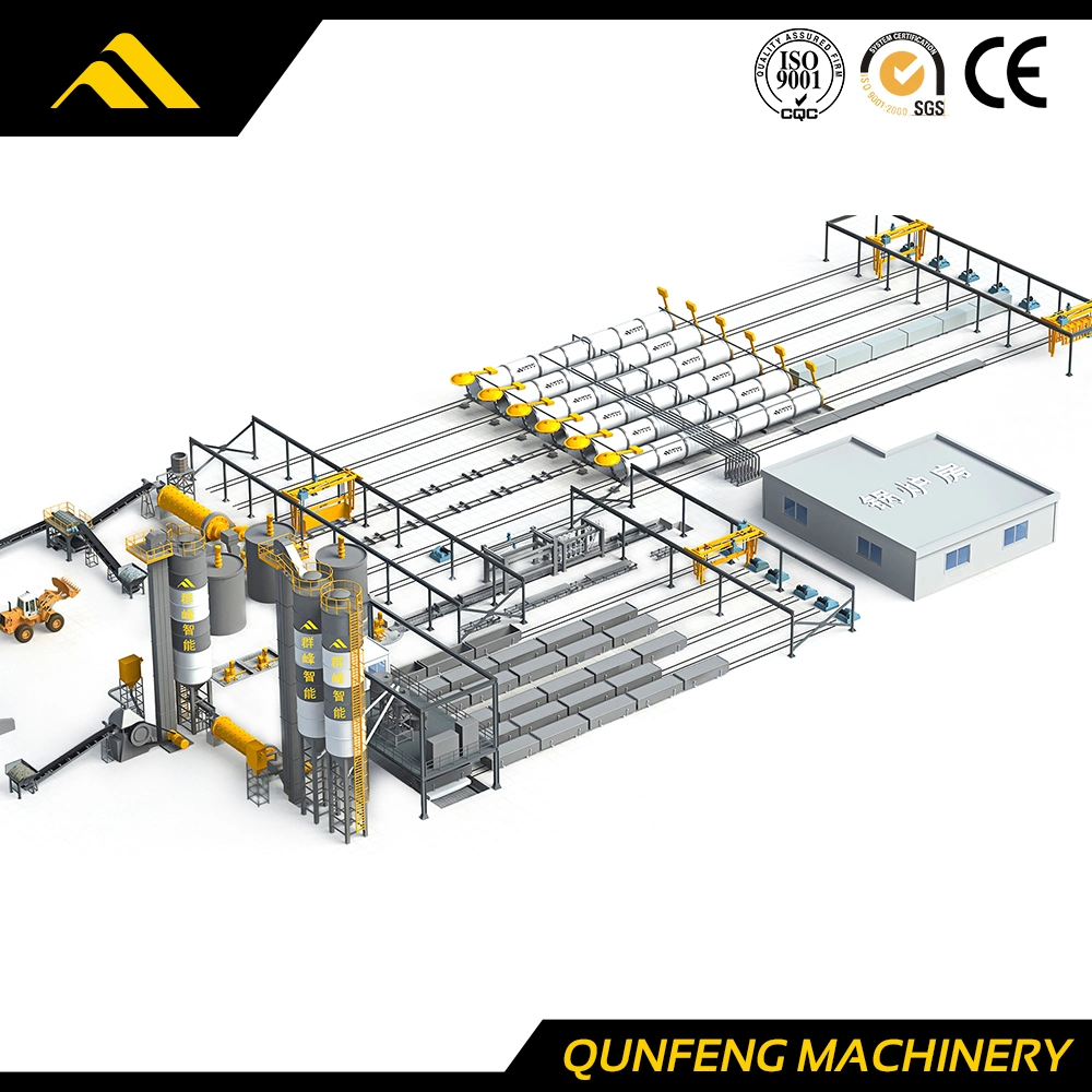 Bloc d'AAC de ligne de production/bloc de cendres volantes Qunfeng/AAC/machine à fabriquer des briques de plantes