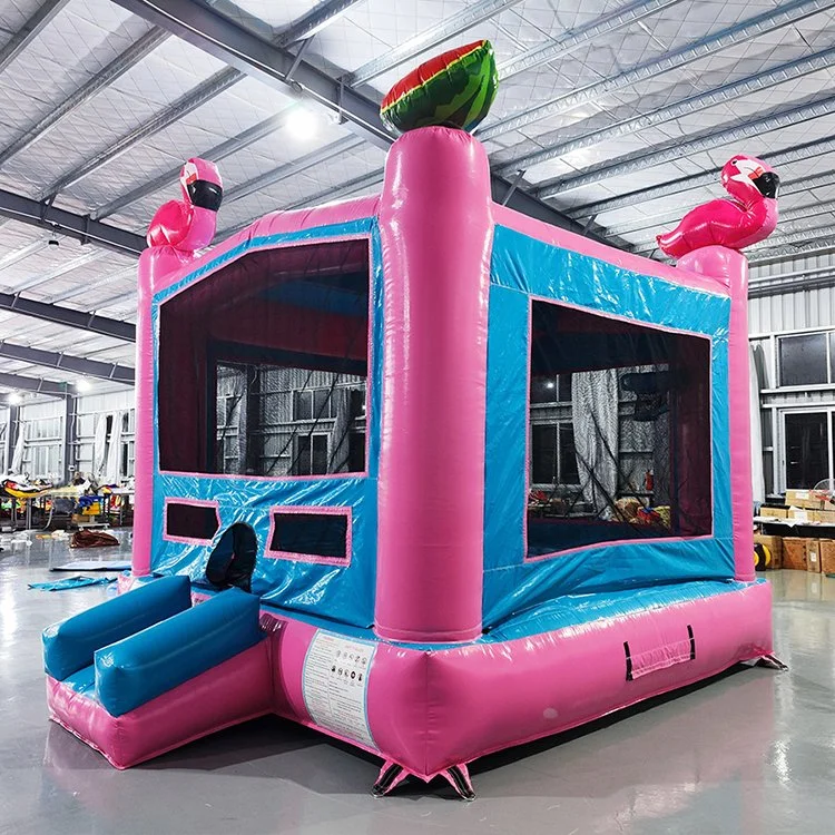 Mayorista de buena calidad PVC Inflatable Flamingo Bounce House Castillo