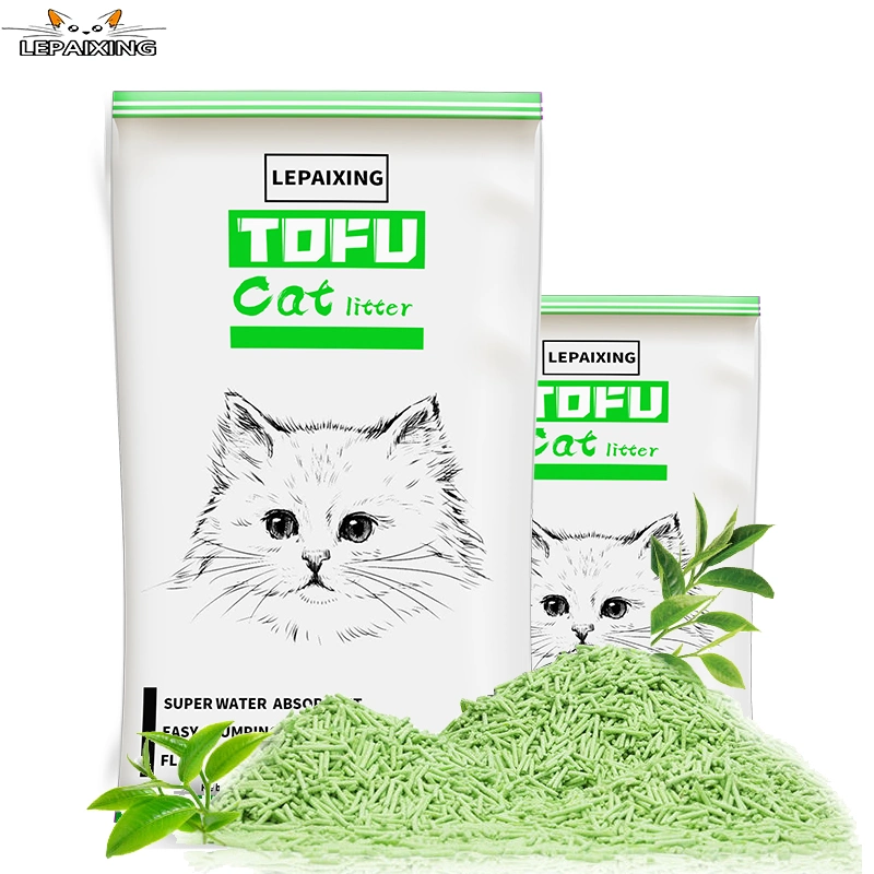 Eco-friendly Natural sin polvo absorbente de agua Fluusable soja Bean Tofu Cat Basura