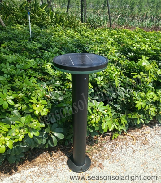 LED solar Bollard para exterior com controlador de carregamento solar de alta potência CE Luz de jardim com painel solar de 5 W e luz LED