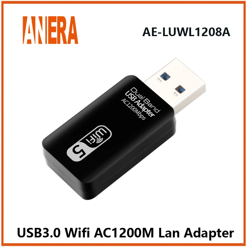 Anera High Speed Mini Wireless Network Card Dongle USB3.0 Dual-Band AC1200Mbps WiFi Adapter LAN Card