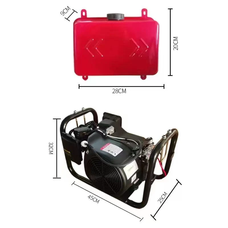 New Energy Electric Vehicle Charging DC Gasoline Generator Unlimited Endurance 3kw/4kw/5kw Range Extender Generator for Electric Vehicle 48/60/72V