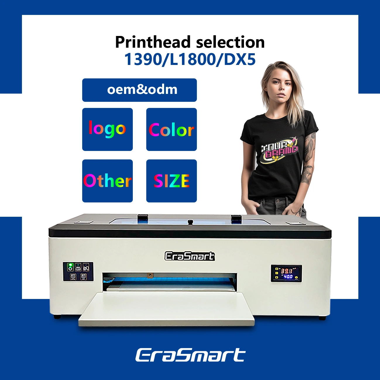 Принтер Erasmart Digital Printing Machine DTF A3 Epson Printer L1800 DTF 1390 головка