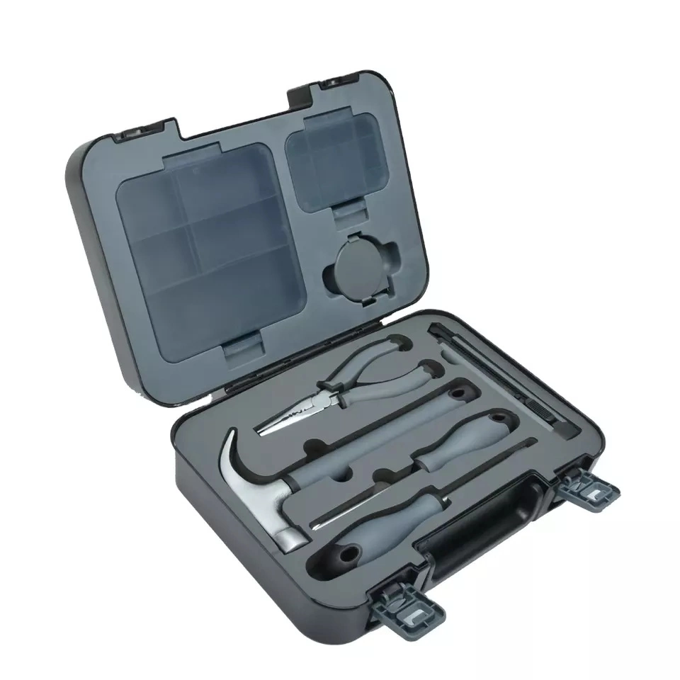 Nouveau développé présent Manuel de bonne qualité Multi fonction Professionnel ménage 8 Kit d'outils à main PCS cadeau emballé dans une boîte en plastique