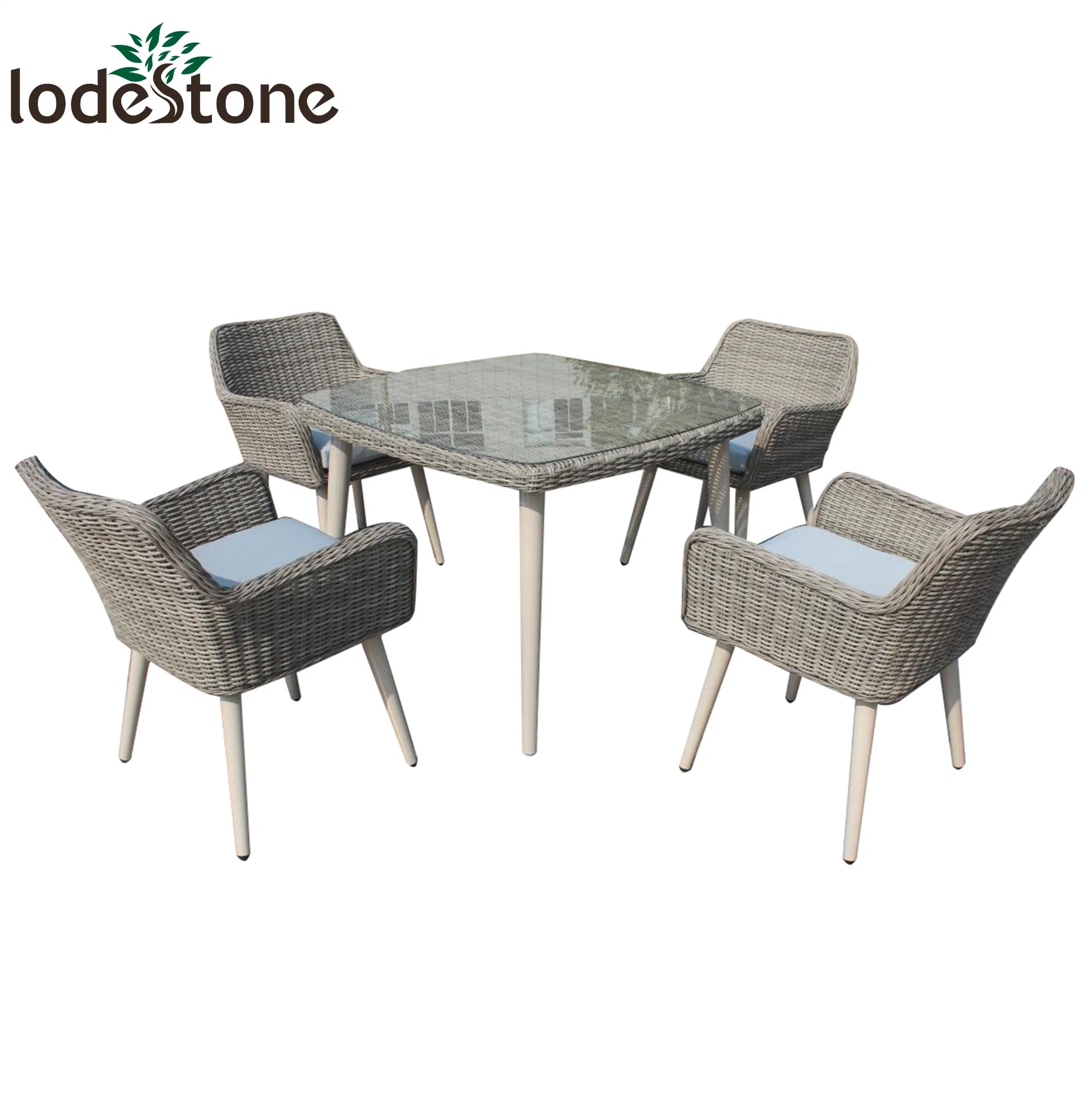 5PCS Rattan Dining Set Patio Table and Chairs Outdoor Garden Patio Set