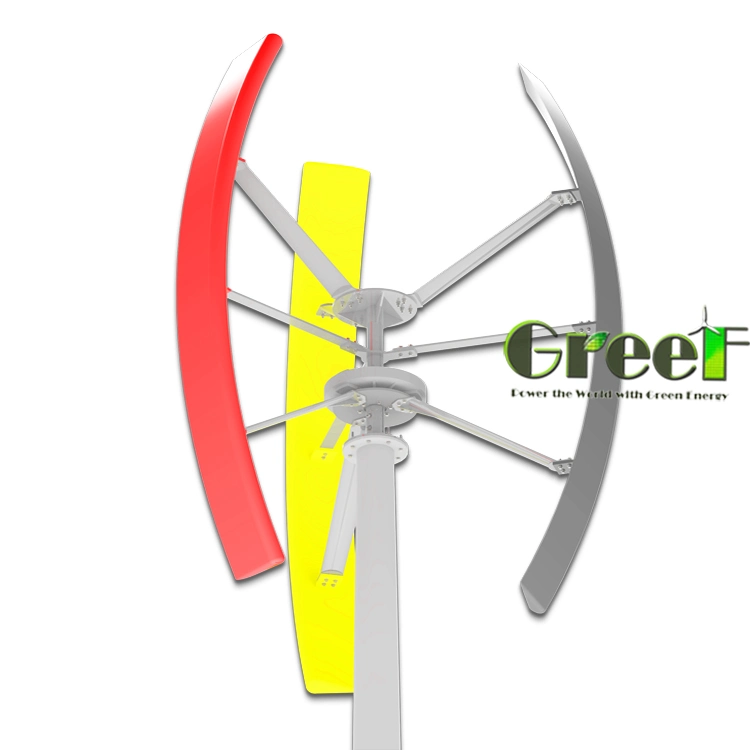 3kw Low Torque Long Life Time 20years Low Wind Speed Free Energy on Grid Vertical Wind Turbine