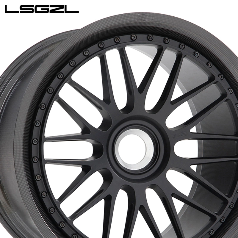 Lsgzl 15 18 20 22 24 26 28 polegadas de carbono Jantes em fibra para a roda réplica da Mercedes AMG 5X114.3 5X120 JANTES para automóveis de competição 4X100 5X150