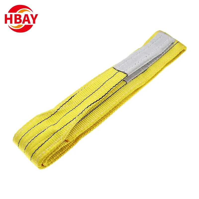 Best Sellers Yellow Webbing Sling with Folded Eyes for Cargo Lifting